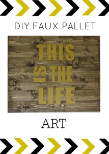 DIY Faux Pallet Wall Art