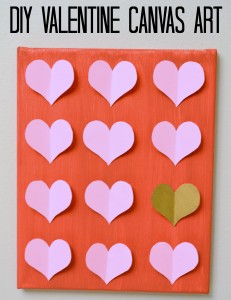 DIY Valentine Canvas Art