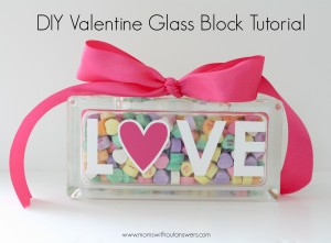 DIY Valentine Glass Block Tutorial