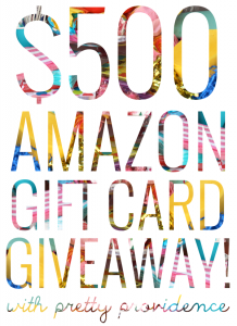 $500 Amazon Gift Card Giveaway