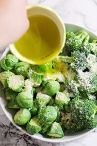 Roasted Broccoli and Brussels Sprouts