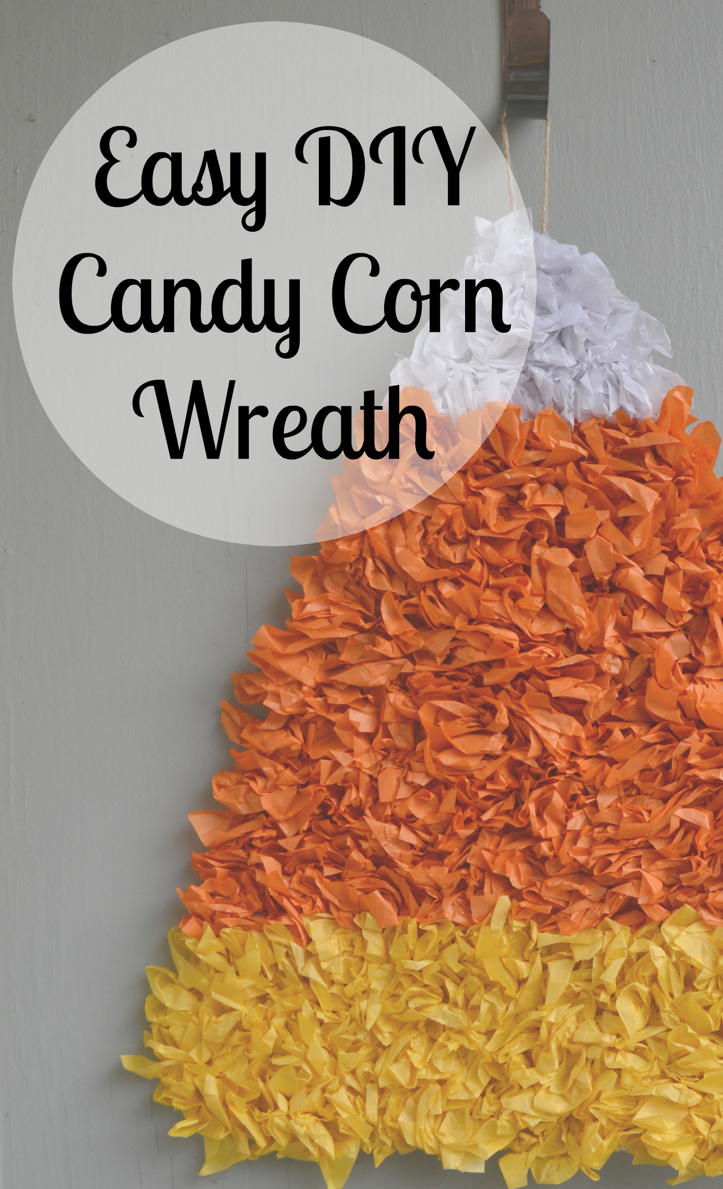 Easy DIY Candy Corn Wreath