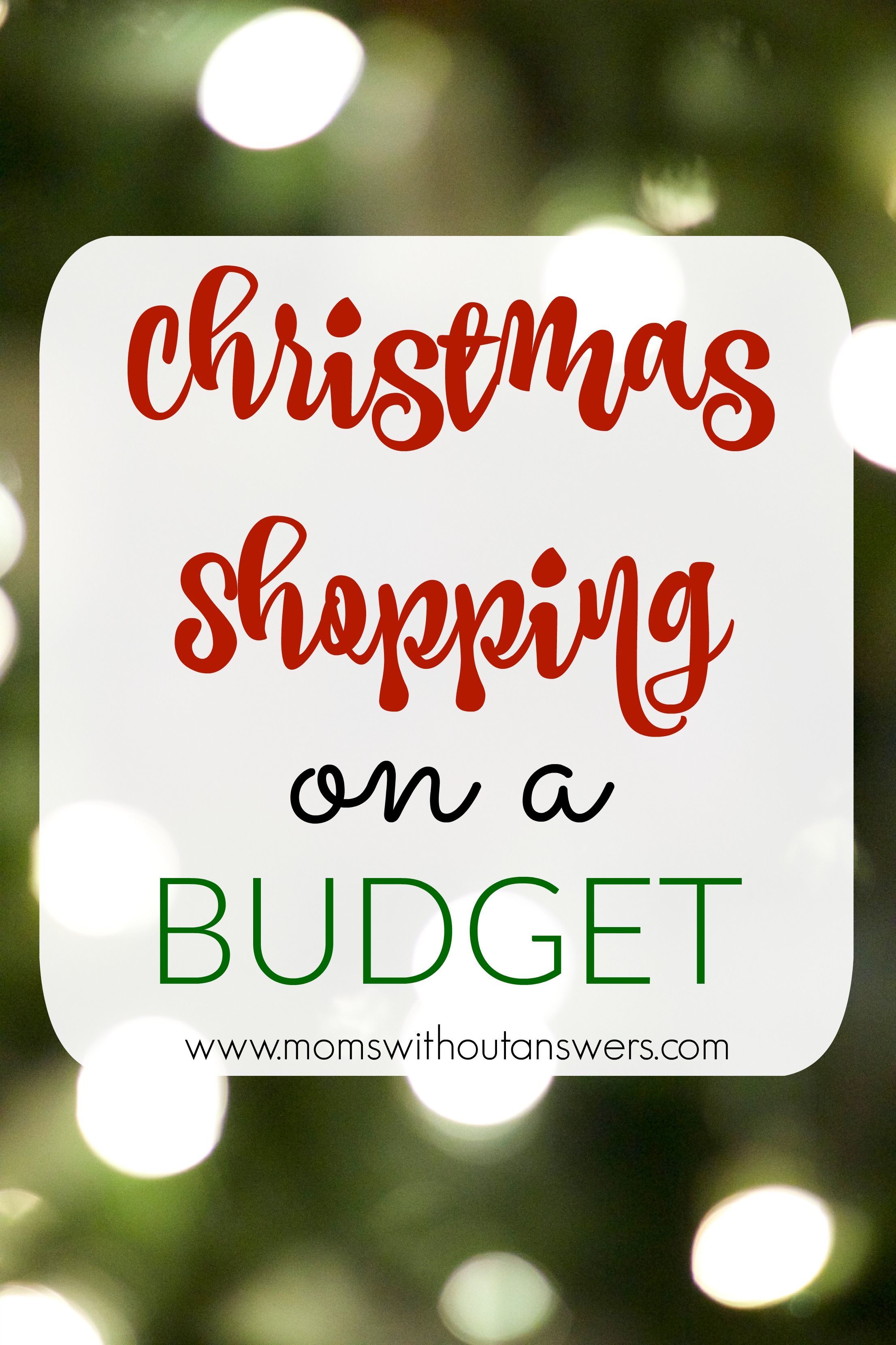 Christmas Shopping On A Budget