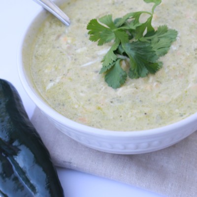 Creamy Chile Relleno Chicken Soup