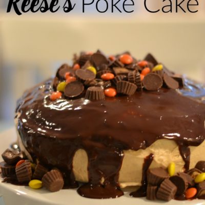 Inside Out Reese’s Poke Cake