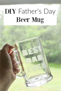 DIY Father's Day Beer Mug- this project is perfect for any dad. Easy and super fun. The kids can even help!