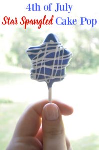 4th of July Star Spangled Cake Pop- These cake pops are super easy to make and so delicious. 4th of July dessert.