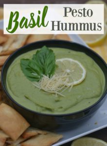 Basil Pesto Hummus. Copycat Zoes Kitchen Basil Pesto Hummus. Best hummus ever!