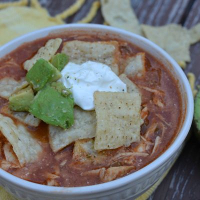 Slow Cooker Chicken Enchilada Soup