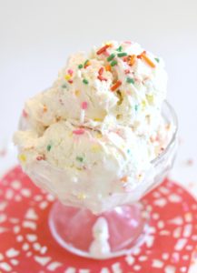 No-Churn Funfetti Cake Batter Ice Cream