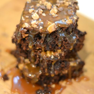 Toffee and Caramel Double Chocolate Brownies