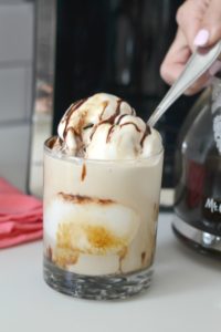 Caramel Coffee and Ice Cream Float