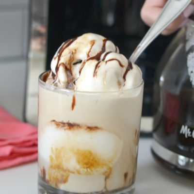 Caramel Coffee and Ice Cream Float