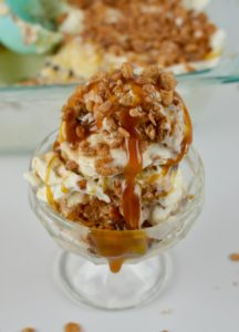 No Churn Cinnamon and Caramel Swirl Ice Cream