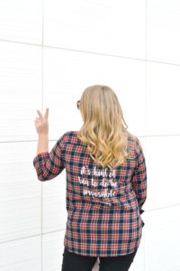 DIY Walt Disney Quote Plaid Shirt