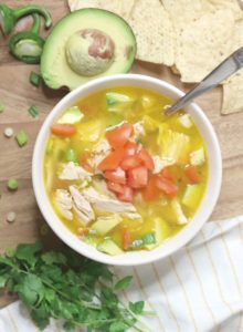 Mexican Chicken Soup with Avocado