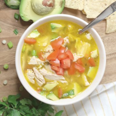 Mexican Chicken Soup with Avocado