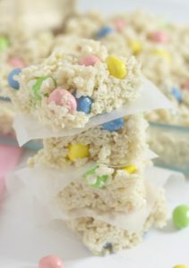 Easter Reese’s Pieces Eggs Rice Krispie Treats