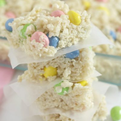 Easter Reese’s Pieces Eggs Rice Krispie Treats