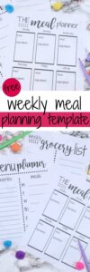 FREE Weekly Meal Planning Template