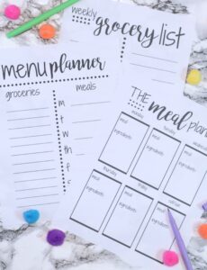 Weekly Meal Planner Template