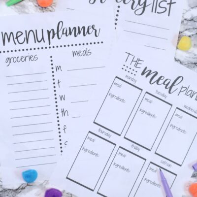 FREE Weekly Meal Planning Templates w/Grocery List